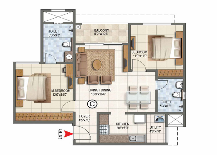 Sobha Arena Floor Plan