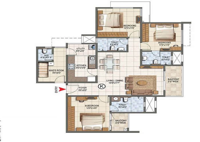 Sobha Windsor Floor Plan
