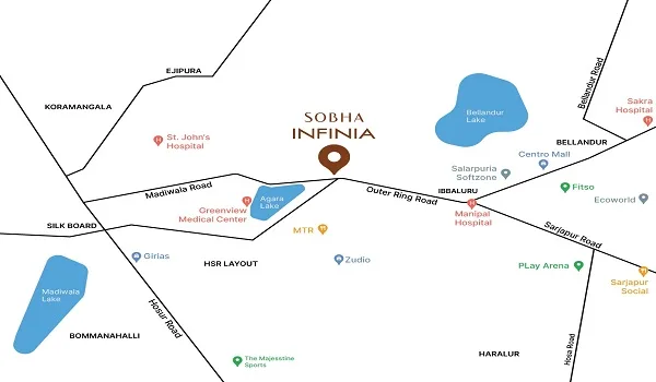 Sobha Infinia Phase 2 Location Map Sobha Infinia Phase 2 Location Map